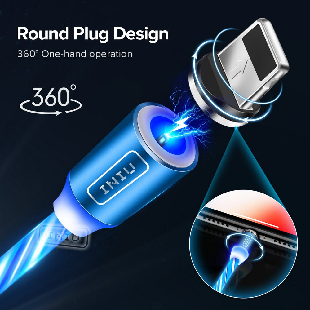 Luminous Magnetic USB Cables - Hellopenguins