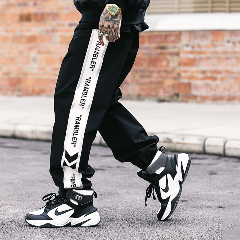 Streetwear Stitching Joggers - Hellopenguins