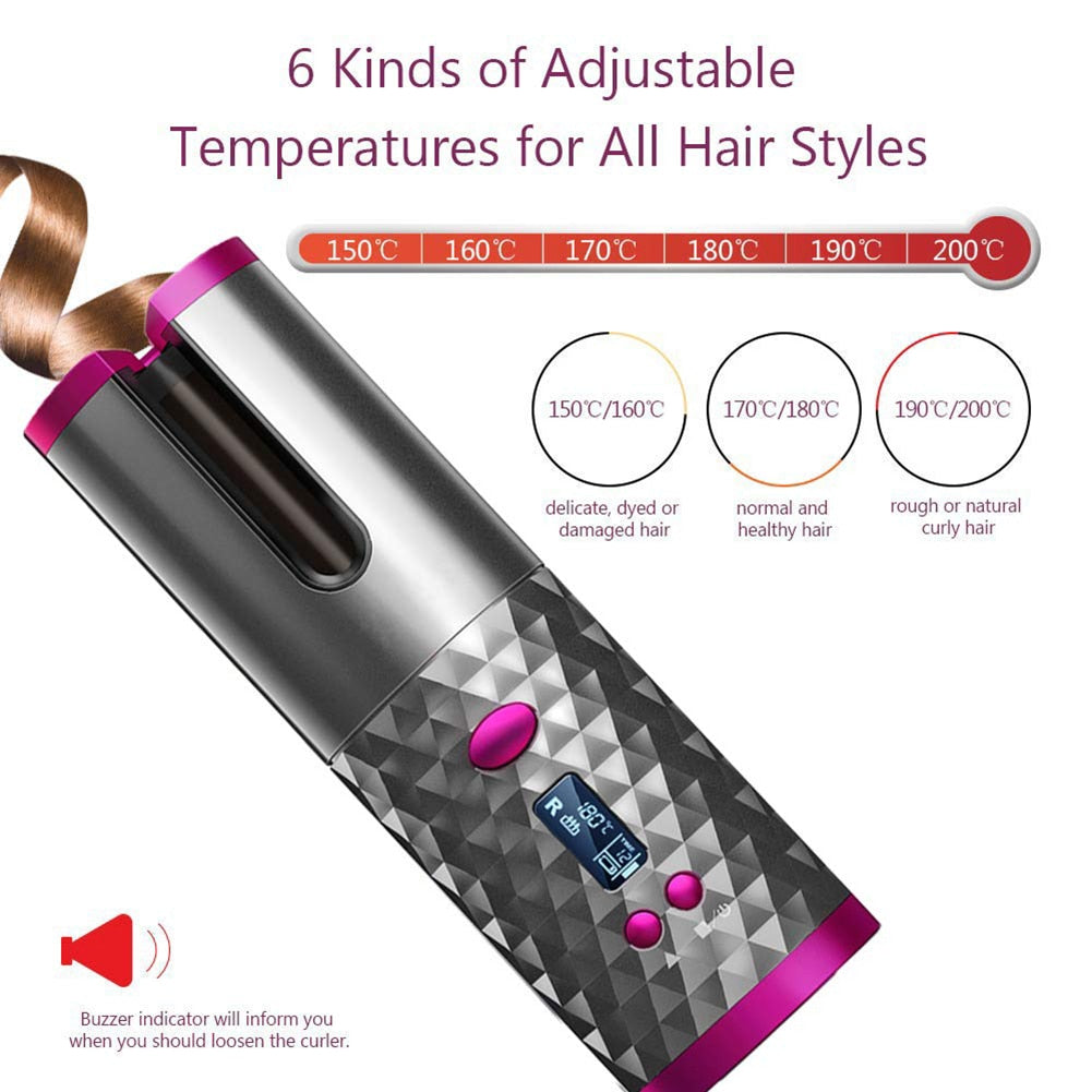 Auto Rotating Hair Curler - Hellopenguins