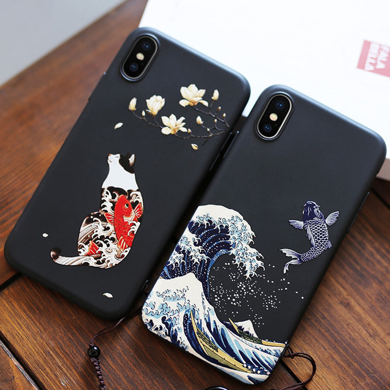 Embossed Art 3D iPhone Case - Hellopenguins
