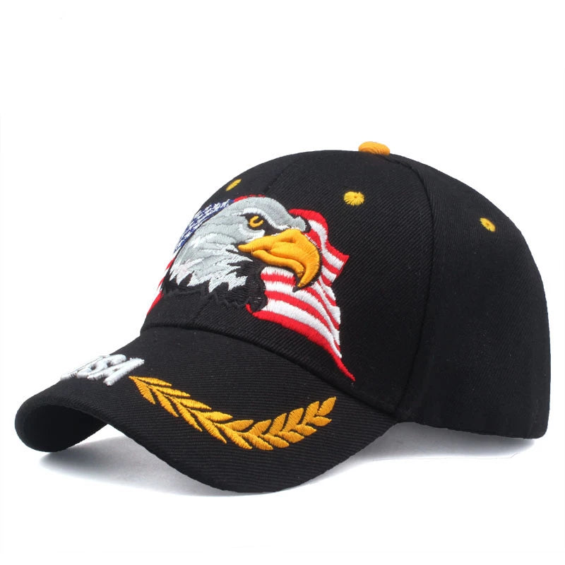 USA Flag Embroidered Cap - Hellopenguins